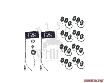 5150 Whips 2 ft 187 Whips Pair With 8 Pod Rock Light 1.0 Kit - WH-K1872P-R1-8