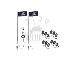 5150 Whips 4 ft 187 Whips Pair With 4 Pod Rock Light 1.0 Kit