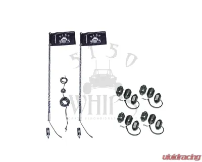 5150 Whips 4 ft 187 Whips Pair With 4 Pod Rock Light 1.0 Kit - WH-K1874P-R1-4