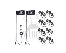 5150 Whips 4 ft 187 Whips Pair With 8 Pod Rock Light 1.0 Kit