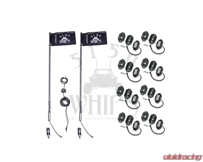 5150 Whips 4 ft 187 Whips Pair With 8 Pod Rock Light 1.0 Kit - WH-K1874P-R1-8