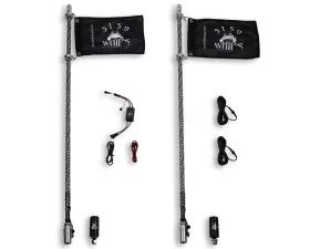 5150 Whips 2 Foot 187 Platinum Whips - Pair