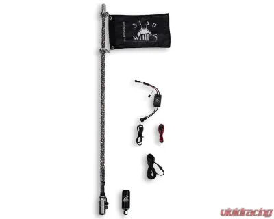 5150 Whips 2 Foot 187 Platinum Whips - Single - WH-1872S-PL