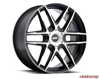 Avenue A613 Wheel 18x8 5x108|5x114 40mm Gloss Black Machined - A613-1880003640B