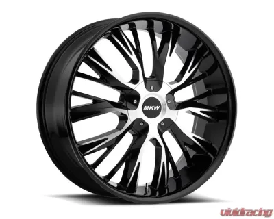MKW M122 Wheel 18x8 5x112|5x114.3 40mm Gloss Black Machined - M122-1880003340B