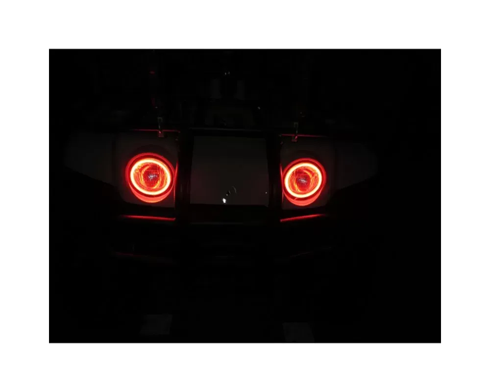 SYATV White Angel Eyes LED Kit for Yamaha Big Bear 400 2000-2012 - 55-30004