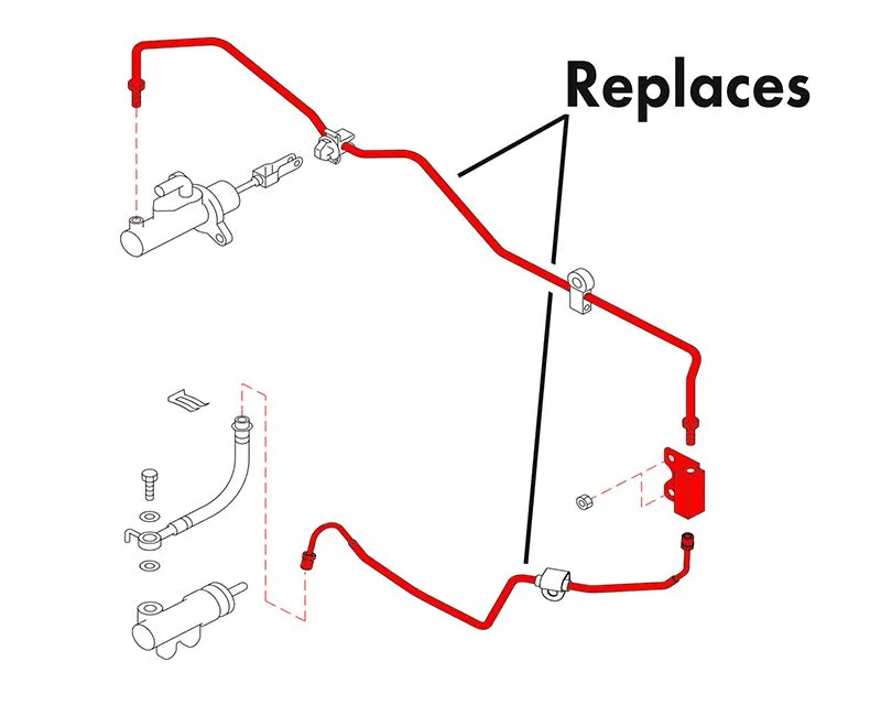 Z1 Motorsports Stainless Steel Upper Clutch Line for Nissan