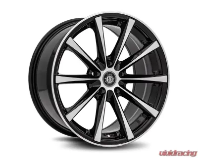 Curva Concepts C10N Aluminum Alloy Wheels 18x9.5 35mm Gloss Black Machine Face - C018-1895BLNK3573BMF