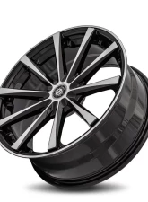Curva Concepts C10N Aluminum Alloy Wheels 19x9 38mm Gloss Black Machine Face                                     - C018-1990BLNK3873BMF - Image 3