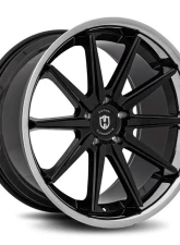 Curva Concepts C24 Aluminum Alloy Wheels 20x10.5 35mm Gloss Black Stainless Chrome Lip                                     - C24-20105BLNK3573BSCL - Image 3