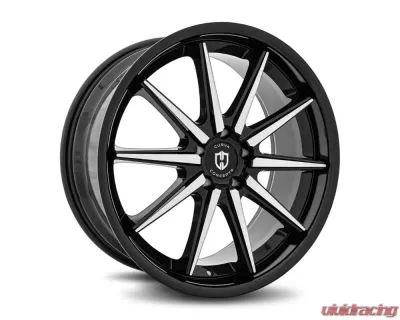 Curva Concepts C24 Aluminum Alloy Wheels 20x9 35mm Gloss Black Machine Face - C24-2090BLNK3573BMF