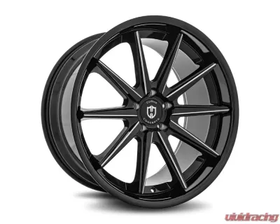 Curva Concepts C24 Aluminum Alloy Wheels 20x9 35mm Gloss Black Milled - C24-2090BLNK3573BMW