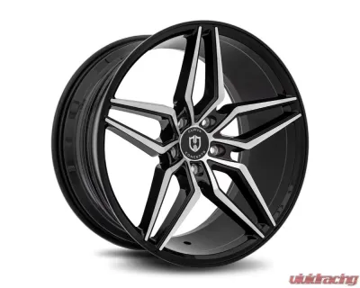 Curva Concepts C25 Aluminum Alloy Wheels 20x8.5 35mm Gloss Black Machine Face - C25-2085BLNK3573BMF