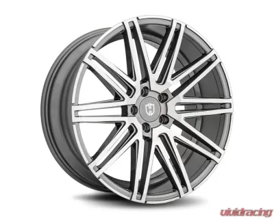 Curva Concepts C48 Aluminum Alloy Wheels 20x10.5 40mm Gun Metal Machine Face - C48-20105BLNK4073GMMF