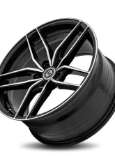 Curva Concepts CFF25 Flow Forged Wheels 20x8.5 5x114.3 35mm Gloss Black Machine Face                                     - CFF25-20851143573BMF - Image 3