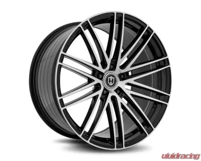 Curva Concepts CFF50 Flow Forged Wheels 20x10.5 5x115 25mm 71.5CB Gloss Black Machine Face - CFF50-201051152571BMF