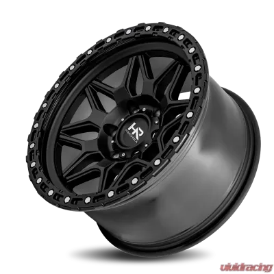 Hardrock Offroad H105 Aluminum Wheel 17x9 5x127 | 5x5 -12 78.1 Matte Black-Black B/L - H105-179073112BB