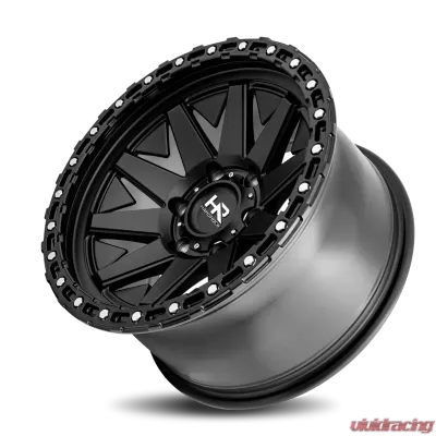 Hardrock Offroad H106 Aluminum Wheel 17x9 5x127 | 5x5 -12 78.1 Matte Black-Black B/L - H106-179073112BB