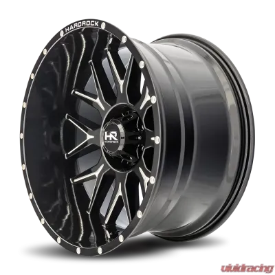 Hardrock Offroad Affliction XPosed Aluminum Wheel 22x12 6x135 -44 87.1 Gloss Black Milled - H500-221236144BM