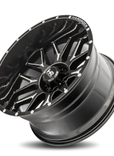 Hardrock Offroad Affliction XPosed Aluminum Wheel 22x12 6x135 -44 87.1 Gloss Black Milled                                     - H500-221236144BM - Image 4