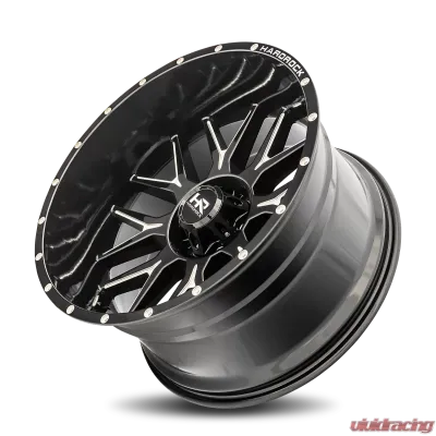 Hardrock Offroad Affliction XPosed Aluminum Wheel 22x12 6x135 -44 87.1 Gloss Black Milled - H500-221236144BM