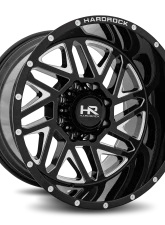 Hardrock Offroad Bones XPosed Aluminum Wheel 20x12 5x150 -44 110.3 Gloss Black Milled                                     - H501-201250144BM - Image 2