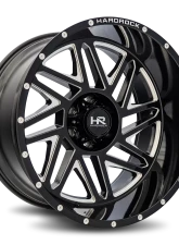 Hardrock Offroad Bones XPosed Aluminum Wheel 24x14 8x165.1 -76 125.2 Gloss Black Milled                                     - H501-241481176BM - Image 2