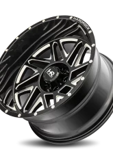 Hardrock Offroad Bones XPosed Aluminum Wheel 24x14 6x139.7 -76 108 Gloss Black Milled                                     - H501-241483176BM - Image 4