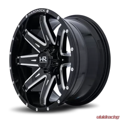 Hardrock Offroad Painkiller XPosed Aluminum Wheel 20x10 5x150 -19 110.3 Gloss Black Milled - H502-201050119BM
