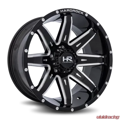 Hardrock Offroad Painkiller XPosed Aluminum Wheel 20x10 6x139.7 -19 108 Gloss Black Milled - H502-201083119BM