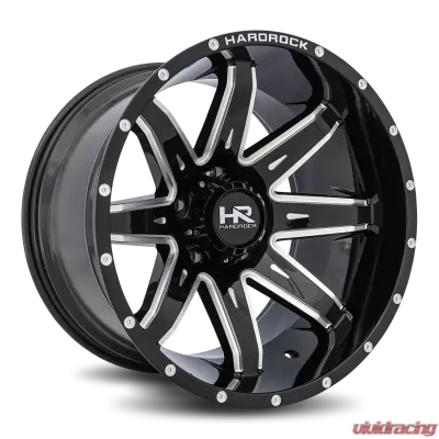 Hardrock Offroad Painkiller XPosed Aluminum Wheel 20x12 8x170 -44 125.2 Gloss Black Milled - H502-201270144BM