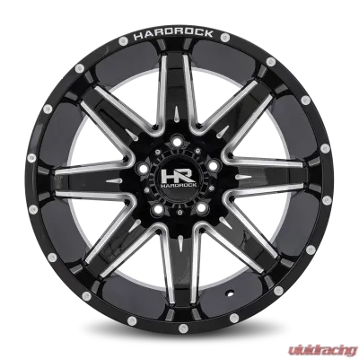 Hardrock Offroad Painkiller XPosed Aluminum Wheel 20x12 5x127 | 5x5 -44 78.1 Gloss Black Milled - H502-201273144BM