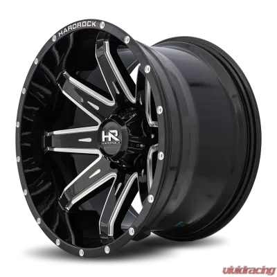 Hardrock Offroad Painkiller XPosed Aluminum Wheel 20x12 5x127 | 5x5 -44 78.1 Gloss Black Milled - H502-201273144BM