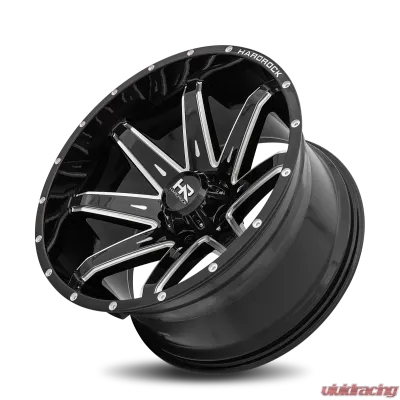 Hardrock Offroad Painkiller XPosed Aluminum Wheel 22x12 8x180 -44 124.3 Gloss Black Milled - H502-221278144BM