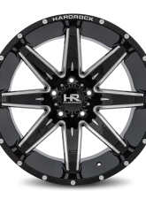 Hardrock Offroad Painkiller XPosed Aluminum Wheel 22x12 5x139.7 -44 87 Gloss Black Milled                                     - H502-221285144BM - Image 4