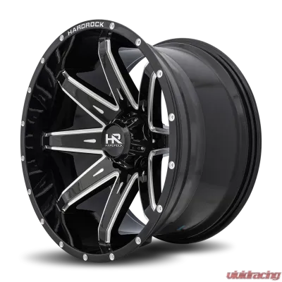 Hardrock Offroad Painkiller XPosed Aluminum Wheel 22x12 5x139.7 -44 87 Gloss Black Milled - H502-221285144BM