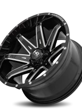 Hardrock Offroad Painkiller XPosed Aluminum Wheel 22x12 5x139.7 -44 87 Gloss Black Milled                                     - H502-221285144BM - Image 4