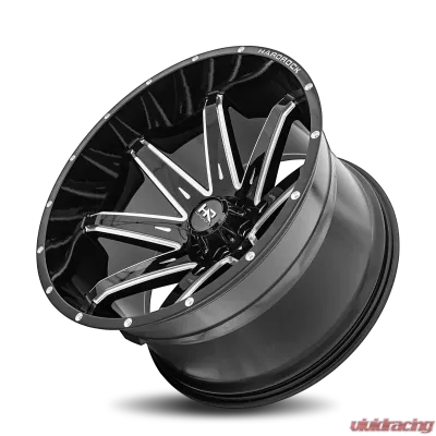 Hardrock Offroad Painkiller XPosed Aluminum Wheel 24x14 5x127 | 5x5 -76 78.1 Gloss Black Milled - H502-241473176BM