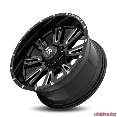 Hardrock Offroad Spine XPosed Aluminum Wheel 20x10 6x135 -19 87.1 Gloss Black Milled - H503-201036119BM