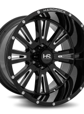 Hardrock Offroad Spine XPosed Aluminum Wheel 20x12 8x165.1 -44 125.2 Gloss Black Milled                                     - H503-201281144BM - Image 2