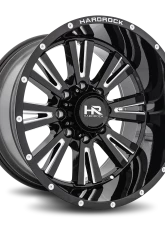 Hardrock Offroad Spine XPosed Aluminum Wheel 22x12 5x150 -44 110.3 Gloss Black Milled                                     - H503-221250144BM - Image 2