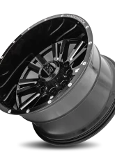 Hardrock Offroad Spine XPosed Aluminum Wheel 22x12 5x150 -44 110.3 Gloss Black Milled                                     - H503-221250144BM - Image 4