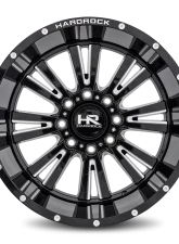 Hardrock Offroad Spine XPosed Aluminum Wheel 22x12 5x127 | 5x5 -44 78.1 Gloss Black Milled                                     - H503-221273144BM - Image 4