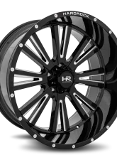 Hardrock Offroad Spine XPosed Aluminum Wheel 24x12 5x150 -44 110.3 Gloss Black Milled                                     - H503-241250144BM - Image 2