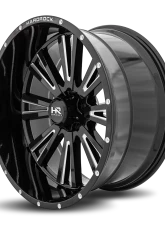 Hardrock Offroad Spine XPosed Aluminum Wheel 24x12 5x150 -44 110.3 Gloss Black Milled                                     - H503-241250144BM - Image 3
