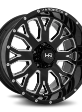 Hardrock Offroad Slammer XPosed Aluminum Wheel 20x10 5x139.7 -19 87 Gloss Black Milled                                     - H504-201085119BM - Image 2