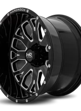 Hardrock Offroad Slammer XPosed Aluminum Wheel 20x12 5x150 -44 110.3 Gloss Black Milled                                     - H504-201250144BM - Image 3