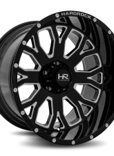 Hardrock Offroad Slammer XPosed Aluminum Wheel 20x12 8x180 -44 124.3 Gloss Black Milled                                     - H504-201278144BM - Image 2