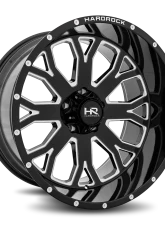 Hardrock Offroad Slammer XPosed Aluminum Wheel 22x12 8x165.1 -44 125.2 Gloss Black Milled                                     - H504-221278144BM - Image 2
