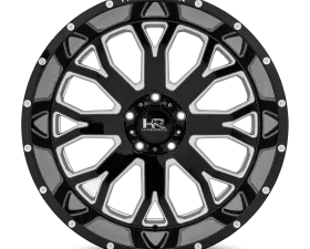 Hardrock Offroad Slammer XPosed Aluminum Wheel 22x12 5x139.7 -44 87 Gloss Black Milled